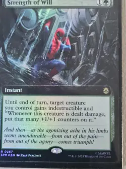 Strength of Will x2 Foil and standard MTG Spiderman- NM- Rare - Image 2