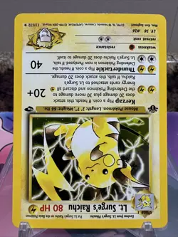 Pokemon Lt. Surge’s Raichu WOTC 1st Edition Gym Challenge 11/132 #ML - Image 2