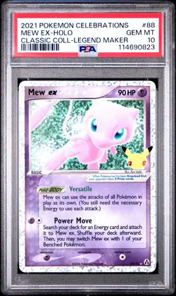 2021 POKEMON CELEBRATIONS CLASSIC COLL #88 MEW EX-HOLO PSA 10 - Image 1