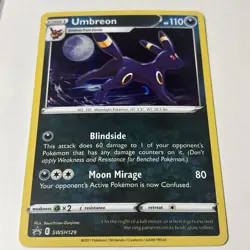 Umbreon HOLO Rare Black Star Promo #SWSH129 Pokemon Sword & Shield w/SWIRL - Image 1