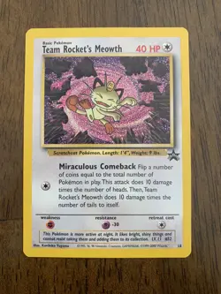 Team Rocket's Meowth #18 - Black Star Promo - WoTC Pokemon Card - Near Mint (NM) - Image 1