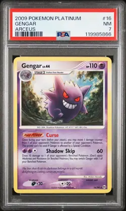 2009 POKEMON PLATINUM ARCEUS GENGAR #16 PSA 7 NM #119985866 - Image 1