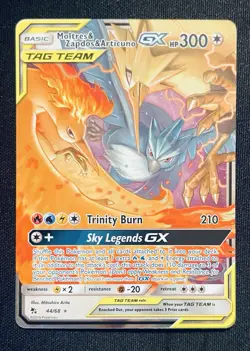 Pokemon TCG Moltres&Zapdos&Articuno GX Tag Team Hidden Fates 44/68 - Image 1