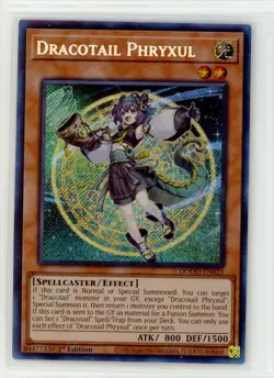 Dracotail Phryxul DOOD-EN023 Secret Rare 1st Edition NM Yu-Gi-Oh TCG - Image 1