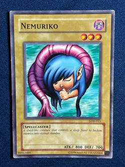 YUGIOH! LEGEND OF BLUE EYES WHITE DRAGON #LOB-013 NEMURIKO - Image 1