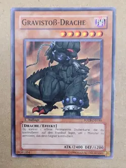 Yu-Gi-Oh! Yugioh Karte 1. Auflage GRAVISTOss-DRACHE Monsterkarte FOTB-DE030 816 - Image 1