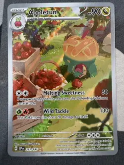 Pokemon TCG Appletun 211/191 Surging Sparks Full Art Holo Card Illustration Rare - Image 1