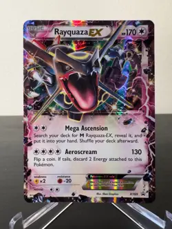 Rayquaza EX XY69 Full Art Ultra Rare Promo Black Star Pokemon Card - Image 1