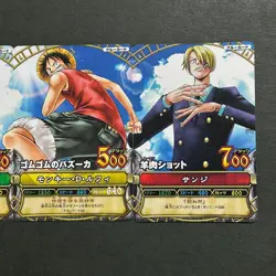 M1397 Zoro Luffy & Sanji Japanese One Piece Berry Match Carddass PROMO Cards - Image 3