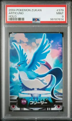2004 CARDDASS POKEMON ADVANCED GENERATION ZUKAN CARD HOLO #379 ARTICUNO PSA 9 - Image 1