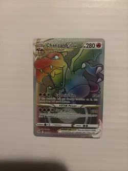 Pokemon TCG Charizard VSTAR Rainbow Secret Rare Card Brilliant Stars 174/172 - Image 1