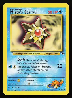 Misty's Staryu 90/132 Common Gym Heroes Pokemon Card - Image 1