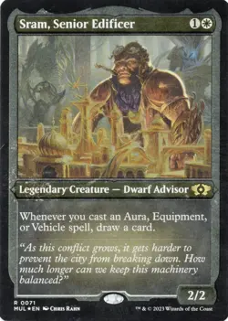 Sram, Senior Edificer Foil Etched #71 NM March of the Machine MUL Magic MTG Card - Image 1