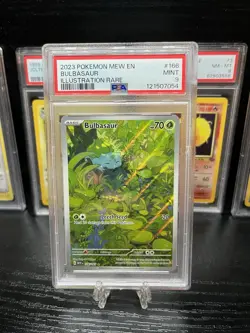 Pokemon TCG Bulbasaur Scarlet Violet-151 Illustration Rare Card 166/165 PSA 9 - Image 1