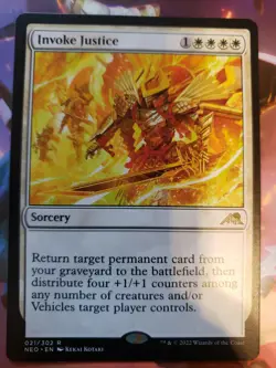 Invoke Justice Kamigawa: Neon Dynasty NM Magic the Gathering MTG - Image 1