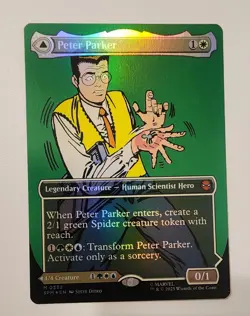 Mtg Spider-Man Peter Parker 0232 Borderless NM Foil - Image 1