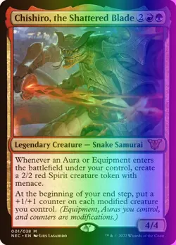 Chishiro, the Shattered Blade (1/204) Kamigawa Neon Dynasty Commander LP FOIL - Image 1