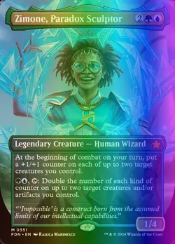 MTG Magic the Gathering Zimone, Paradox Sculptor (351/789) Foundations LP FOIL - Image 1