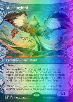 MTG Magic the Gathering Mockingbird (305/452) Bloomburrow LP FOIL - Image 1
