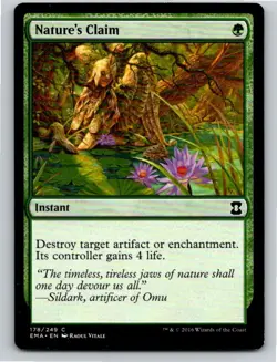 Magic the Gathering Nature's Claim Eternal Masters MTG Free Shipping! - Image 1