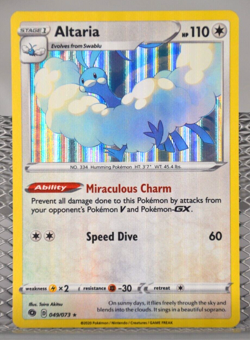 Pokemon TCG Champion's Path Altaria 049/073 Holo Rare - Image 2