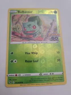 Pokemon Go Bulbasaur 001/078 Reverse Holo Pokemon TCG NM - Image 1