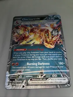 JUMBO Lenticular Charizard ex 054/091 Box Exclusive Promo Pokemon - Image 1