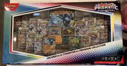 Pokemon TCG Prismatic Evolutions Lucario Ex + Tyranitar Ex Premium Collection - Image 1