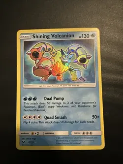 Pokemon Card - Shining Volcanion Shining Legends 27/73 SM Shiny Holo Rare NM - Image 1