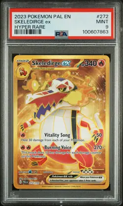 2023 POKEMON PAL EN-PALDEA EVOLVED HYPER RARE #272 SKELEDIRGE EX PSA 9 - Image 1