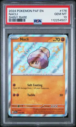 2024 POKEMON PAF EN-PALDEAN FATES SHINY RARE #176 NACLI PSA 10 - Image 1