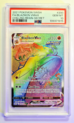 Blaziken VMAX 200/198 SWSH Chilling Reign Secret Rare Pokemon PSA 10 - Image 2