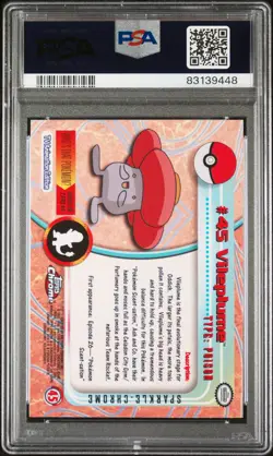 2000 TOPPS CHROME POKEMON T.V. SPARKLE #45 VILEPLUME PSA 6 - Image 2