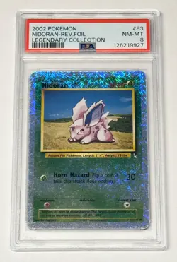 2002 POKEMON LEGENDARY COLLECTION #83 NIDORAN-REVERSE FOIL PSA 8 - Image 1