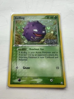 Pokemon TCG Koffing Holo EX Team Rocket Returns Stamped Near Mint Condition - Image 1