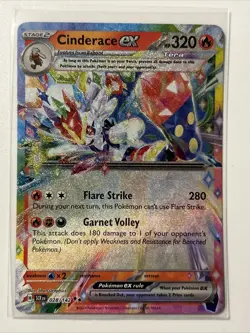 Cinderace ex 28/142 Stellar Crown Double Rare Pokemon - Image 1