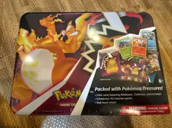 Pokemon TCG Fall 2020 Charizard Collectors Treasure Chest Lunch Box Tin NEW! - Image 1