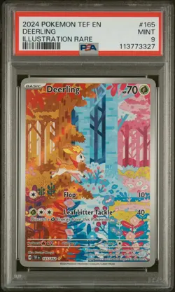 2024 POKEMON TEF EN-TEMPORAL FORCES ILLUSTRATION RARE #165 DEERLING PSA 9 - Image 1