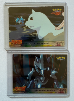 LOT OF 5 - 1999 POKEMON Topps TV Mewtwo Strikes Back Vintage Blue Logo + Holo - Image 3