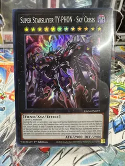 Yugioh Super Starslayer TY-PHON-Sky Crisis RA04-EN072 Super Rare NM - Image 1