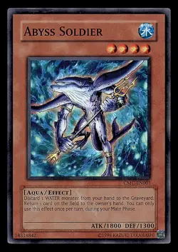 Yugioh Abyss Soldier Capsule Monster Coliseum CMC-EN001 Super Rare PS2 Promo LP - Image 1