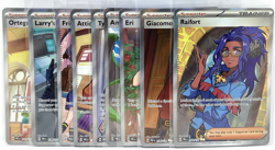 ( Lot Of 9 ) Different Pokemon TCG Prismatic Evolutions Trainer Pokemon Cards - Image 1