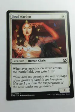 MTG Soul Warden x1- -Modern Masters 2017-Lightly Played - Image 1