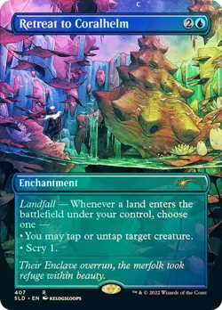 Retreat to Coralhelm (Borderless) Foil Secret Lair Drop Series - NM KELOGSLOOPS - Image 1