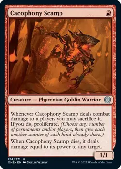 Cacophony Scamp (Foil) NM - MTG Phyrexia All Will Be One - Image 1