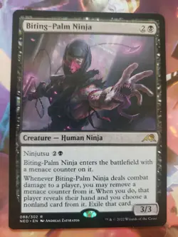 Biting-Palm Ninja Kamigawa: Neon Dynasty 088 NM MTG Magic the Gathering - Image 1