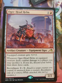 Ogre-Head Helm - Kamigawa Neon Dynasty MTG Magic the Gathering NM - Image 1