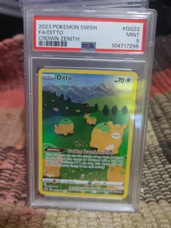 2023 POKEMON SWORD & SHIELD CROWN ZENITH #GG22 FULL ART/DITTO PSA 9 - Image 1