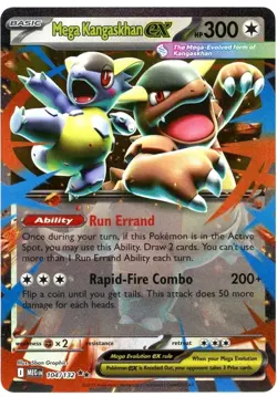 Pokemon Mega Kangaskhan ex 104/132 Mega Evolution Double Rare Holo Near Mint - Image 1