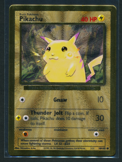 Pikachu 58/102 Gold Metal Promo Pokemon 2021 25th Celebrations UPC - LP/NM - Image 1